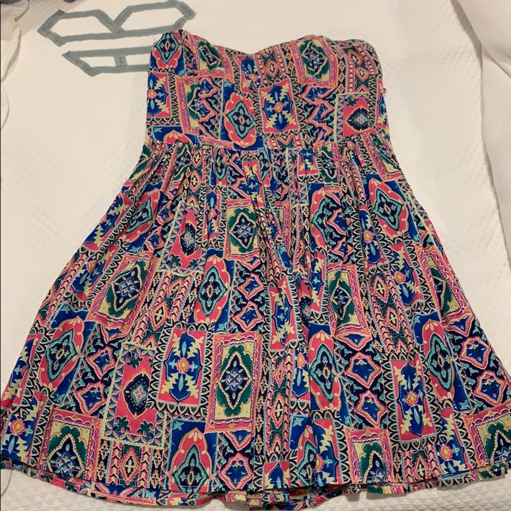 Strapless Anthropologie mini dress size XS
